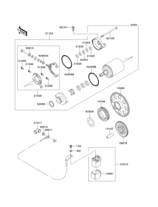 EJ400 Starter motor / starter clutch