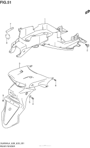 DL650 (ABS) Задний бампер