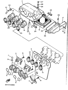 FJ1200 Впускная система