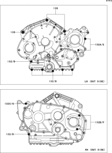 Болты крепления картера