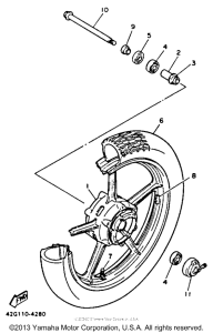 XV750E Переднее колесо