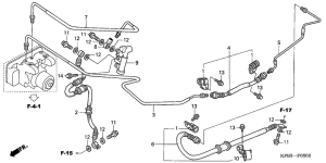 NSS250 (ABS) Шланги и трубки заднего тормоза
