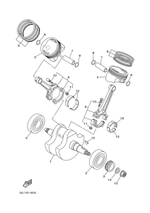 BT1100 Crankshaft & piston