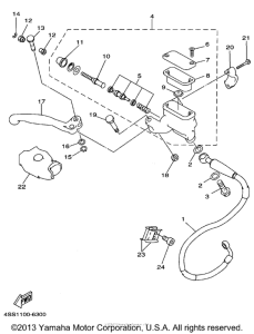 YZ125K1 Главный тормозной цилиндр