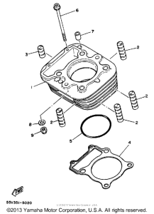 XT350TC (CA ED.) Цилиндры