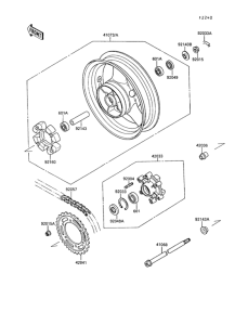 KR250 Задняя ступица колеса