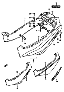 GSX-R1100 Обтекатель задний
