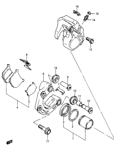 GSX750 Передний суппорт тормозной