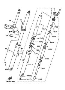 TRX850 Вилка передней оси