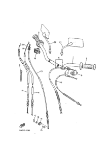 SR500 ｽﾃｱﾘﾝｸﾞﾊﾝﾄﾞﾙ. ｹｰﾌﾞﾙ