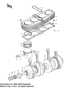 KZ1000 Cylinder / pistons / crankshaft