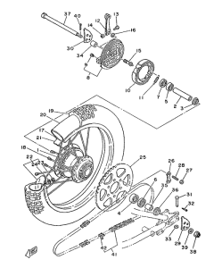 DT125MX Переднее колесо