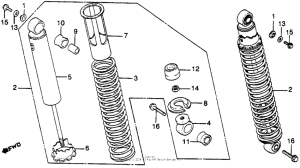 XL500S Xl500s rear shock absorber 79-81