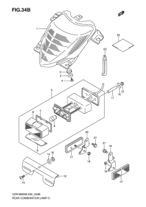 VZR1800 Задний комбинированный сигнал