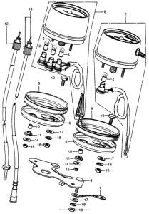 CL450 Speedometer + tachometer k5