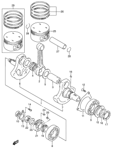 DR650 Вал коленчатый
