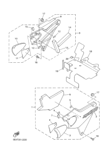 XJR1300 Боковые обтекатели