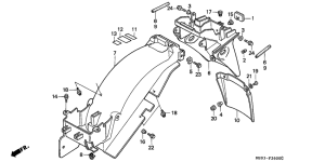 NTV650 Заднее крыло