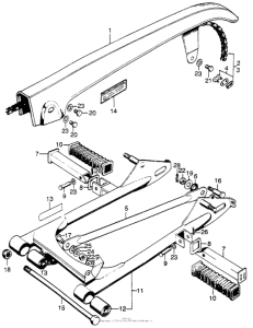CL125 Swingarm + chain case