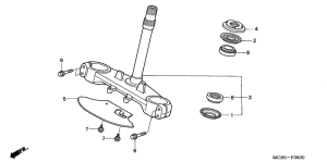XL650V Траверса нижняя