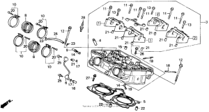 VFR700F Головка цилиндров задняя