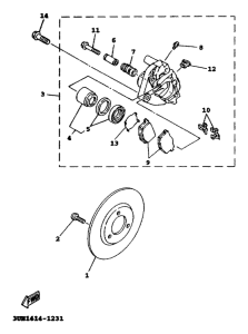 XC125 Передний суппорт