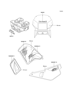 KL650 Decals(green)(a17)