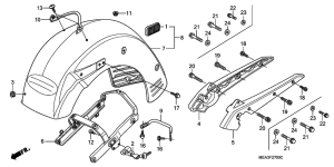 VTX1300S Rear fender / grab rail
