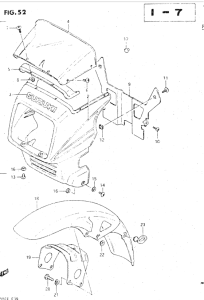 GSX500 Cover headlamp - front fender