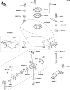 EX250 Fuel tank(ex250-h5)