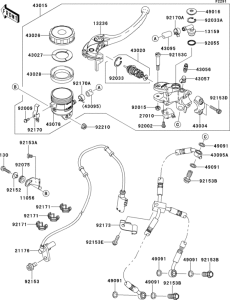 ZX1000 Главный тормозной цилиндр