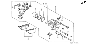 CBR900RE Задний суппорт