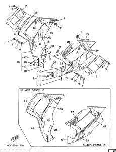 RD350LC Обтекатель 2