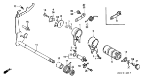 Z50J Вилки и валы выбора передач