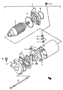 DR800 Стартерный мотор