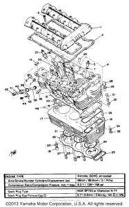 XS750SE Cylinder head - cylinder