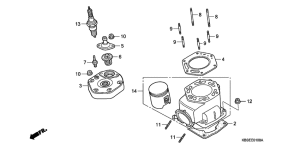 NSR125R Cylinder / cylinder head