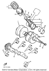 XVZ12DL Коленчатый вал и Поршень