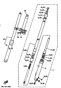 RT100 RT100B Вилка передней оси
