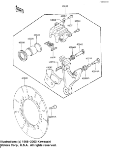 KZ700 Передний суппорт