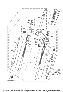 XC50H Передняя вилка