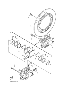FZS600 Задний суппорт