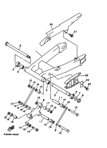TRX850 Задний рычаг и подвеска