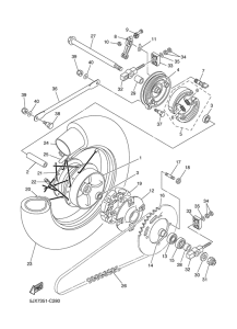 XVS125 Переднее колесо
