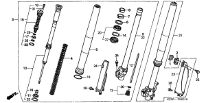 CR250R Вилка передней оси