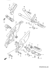 RF600 Подножки