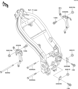 EX250 Рама ,крепежные детали