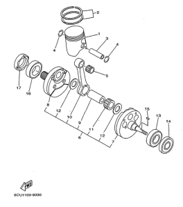  Коленвал и поршень