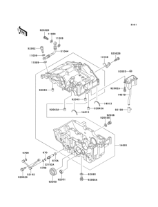 EX250 Картер двигателя