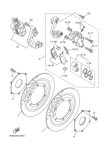 XVS1100A Передний тормоз